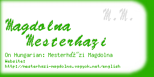 magdolna mesterhazi business card